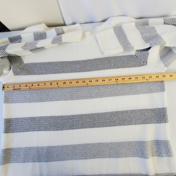 Market & Spruce Waffle Knit Sweater Size 3X Cotton Blend Striped Pullover Comfy - Picture 4 of 10